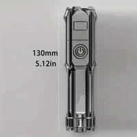 1pc Portable Zoom Flashlight - Powerful Outdoor Lighting for Household and Camping Use