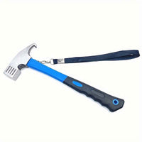 Heavy-Duty Camping Hammer with Tent Stake Remover - Comfort Grip Handle - Secure Carrying Strap - Durable Carbon Steel Head for Outdoor Adventures