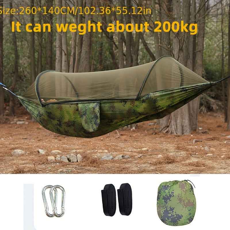 1pc Quick-Opening, Fully Automatic, Reinforced Mesh, Portable, and Lightweight with Spacious Interior - Includes Built-in Mosquito Net for Outdoor Camping and Backyard Relaxation