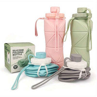 Foldable Silicone Water Bottle - Portable, Leak-Proof, Reusable For Travel, Gym, Camping, Hiking