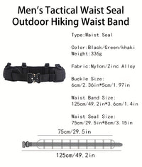 Large Capacity Tactical Waist Seal: Multi-Purpose Outdoor Hunting Belt with Quick Release, Durable Nylon Fabric and MOLLE System