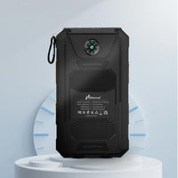 10000mAh/19800mAh/20000mAh Portable Solar Power Bank, Portable Solar Mobile Phone Charger, Camping External Battery Charger for Mobile Phones, 2 USB/ LED Flashlights with Compass